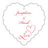 Customizable Love Swirly Heart Wedding Hang Tags